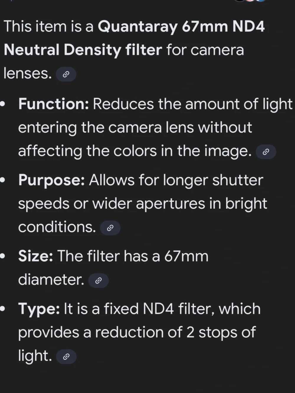 Quantaray ND4 Neutral Density Filter - Black